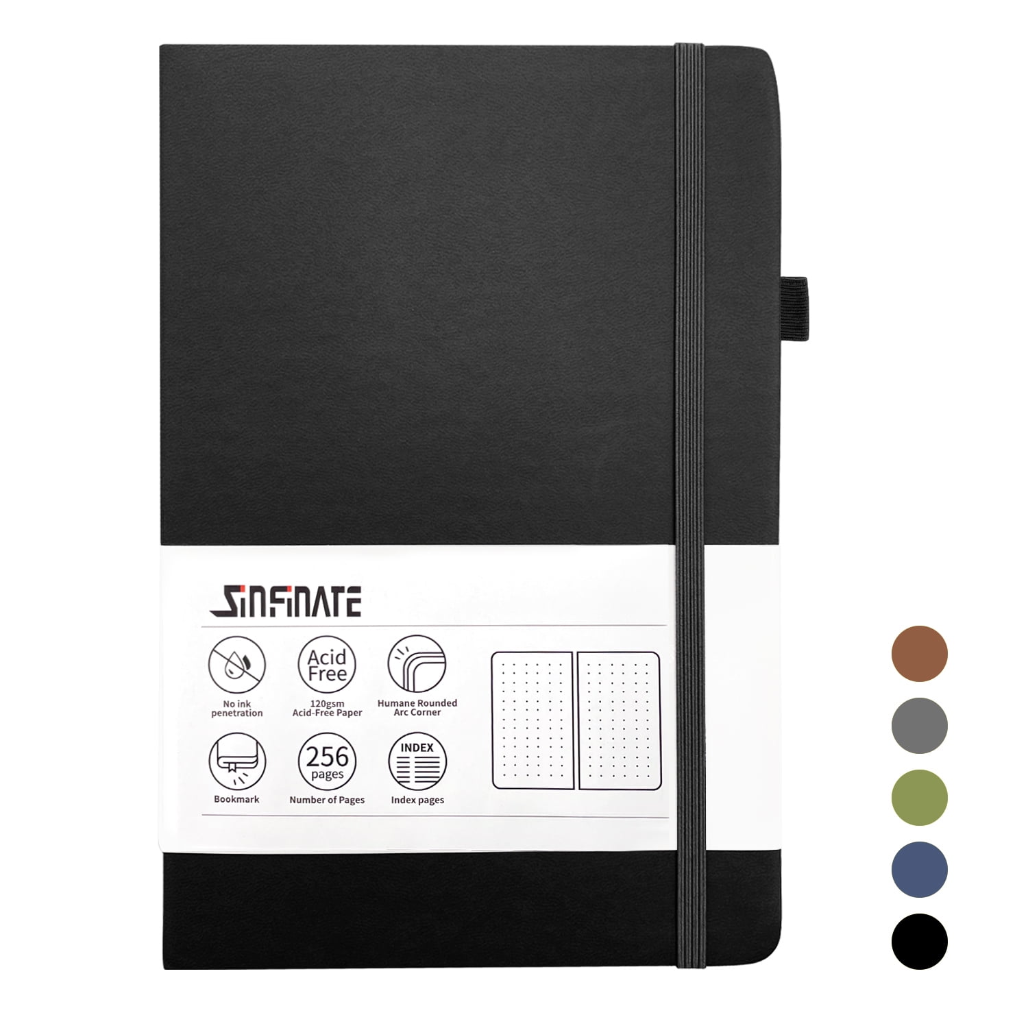 Black Pages Notebook with Black Cover, 256 Pages