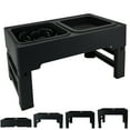 thumbnail image 1 of Howarmer Elevated Dog Bowls 4 Adjustable Heights, Foldable Raised Dog Bowl Stand with Slow Feeder Bowl, Food & Water Bowls for Small Medium Large Dogs and Cats,Black, 1 of 8