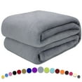 thumbnail image 1 of Howarmer Gray Fuzzy Bed Blanket, King Size Soft Flannel Fleece Blankets, All Season Lightweight Warm Bed Throws, 90 x 108 Inch, 1 of 7
