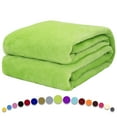 thumbnail image 1 of Howarmer Green Fuzzy Bed Blanket, Queen Size Soft Flannel Fleece Blankets, All Season Lightweight Warm Bed Throws, 90 x 90 Inch, 1 of 7
