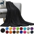 thumbnail image 1 of Howarmer Large Black Fleece Throw Blankets, King Size Soft Fuzzy Blanket for Women Men and s, All Season Lightweight Microfiber Fluffy Blanket, 90 x 108 inch, 1 of 7