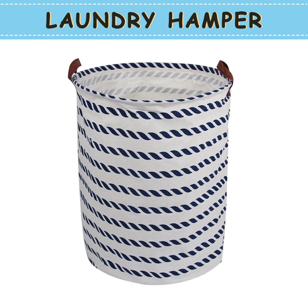 Howarmer Large Canvas Laundry Hamper, Baby Laundry Basket for Nursery ...