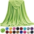 thumbnail image 1 of Howarmer Large Green Fleece Throw Blankets, Twin Size Soft Fuzzy Blanket for Women Men and s, All Season Lightweight Microfiber Fluffy Blanket, 60 x 80 inch, 1 of 7