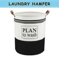 thumbnail image 1 of Howarmer Large Laundry Hamper, Round Waterproof Laundry Baskets with Handles, Collapsible Canvas Basket for s Room, Organizer, Home Decor, Hamper, Clothes Hamper, Plan to Wash, 1 of 8