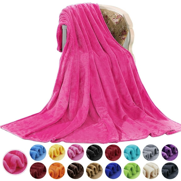 Howarmer Large Rose Red Fleece Throw Blankets, King Size Soft Fuzzy Blanket for Women Men and s, All Season Lightweight Microfiber Fluffy Blanket, 90 x 108 inch