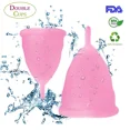 thumbnail image 1 of Howarmer Reusable Menstrual Cup Set - The Most Reliable Medical Grade Silicone Period Cups - Comfortably use for 12 Hours (2 Small Cups, Pink), 1 of 1