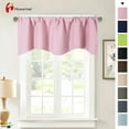 thumbnail image 1 of Howarmer Pale Pink Valances Curtains, 52" x 18" Short Curtains for Bedroom, Bathroom, Living Room, 1 of 10