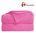 thumbnail image 1 of Howarmer Pink Fuzzy Bed Blanket, King Size Soft Flannel Fleece Bed Throw Blankets, 90 x 108 Inch, 1 of 5