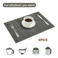 thumbnail image 1 of Howarmer Placemats Set of 4, Heat Resistant Non-Slip Place Mats for Dining Table, Washable Durable PVC Vinyl Woven Table Mats（Black, 4）, 1 of 7