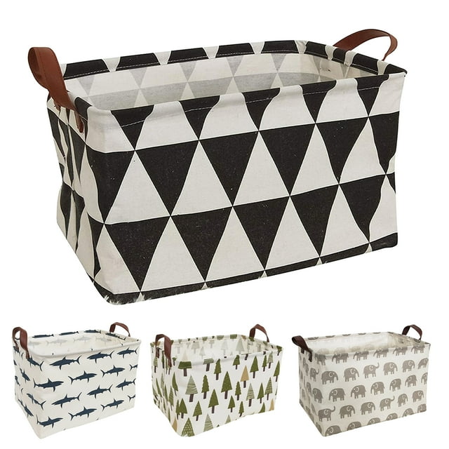 Howarmer Rectangular Storage Basket, Collapsible Laundry Basket