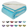 thumbnail image 1 of Howarmer Sherpa Fleece Blanket, Azure Thick Fuzzy Warm Soft Blankets and Throws for Sofa, 90"x108", 1 of 7