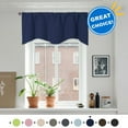thumbnail image 1 of Howarmer Solid Color Polyester Valance Curtains with Rod Pocket ( Navy ), 1 of 6