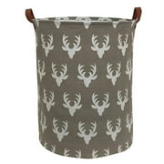 HowarmerCanvas Laundry Basket with Handles, Deer Pattern