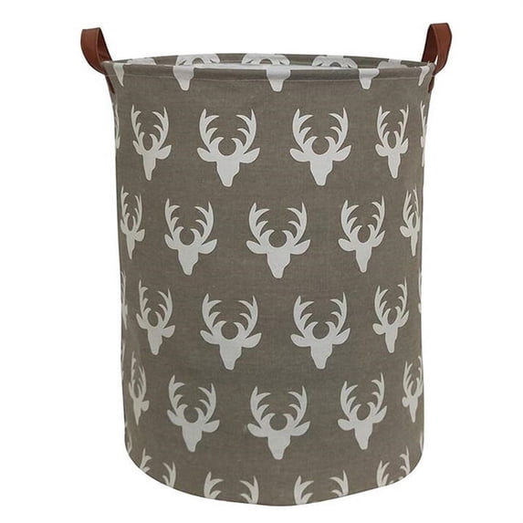 HowarmerCanvas Laundry Basket with Handles, Deer Pattern