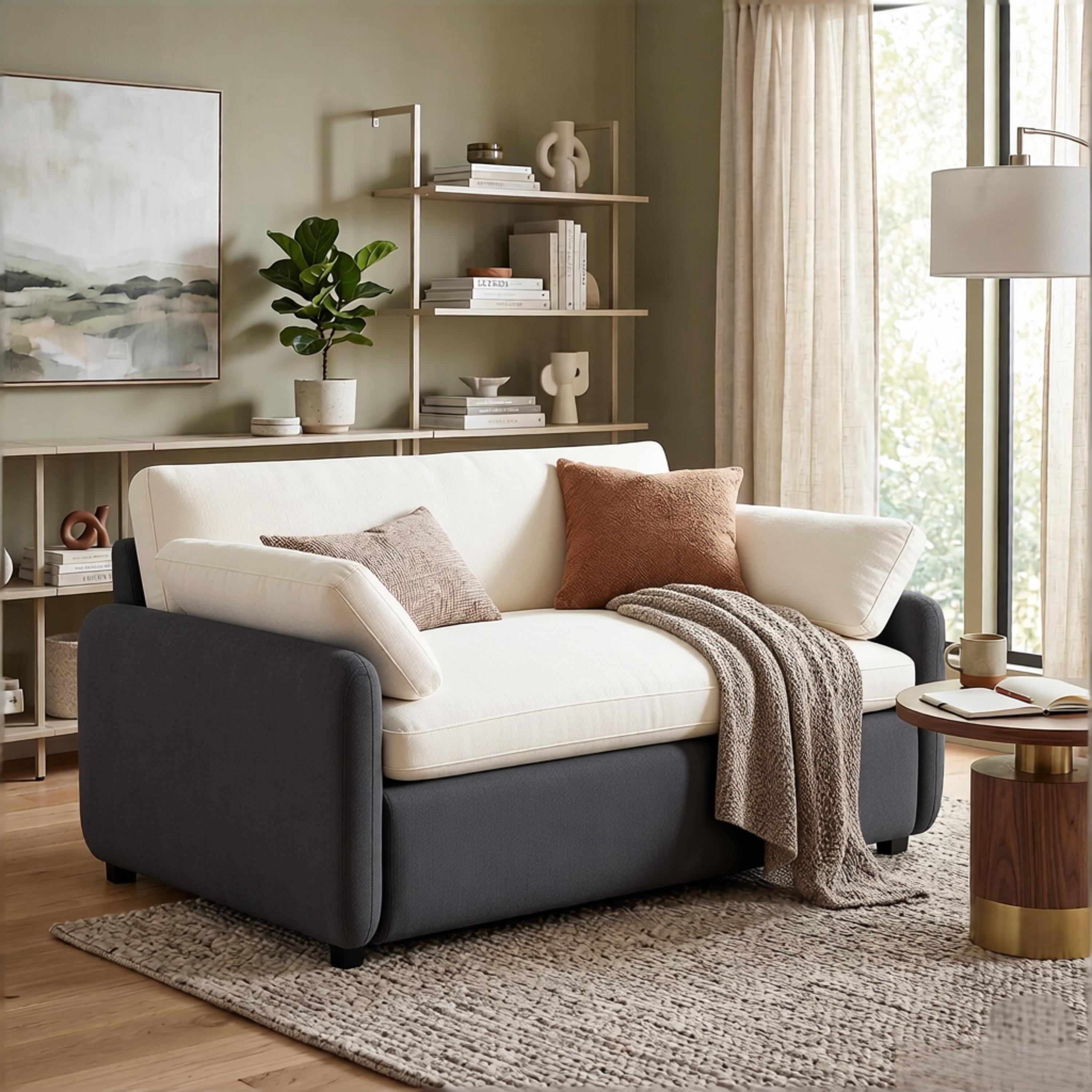 Howcool 50×43 Inch Oversized Chenille Accent Chair, Wide Deep Seat Comfy Armchair with Pillow for Living Room Apartment