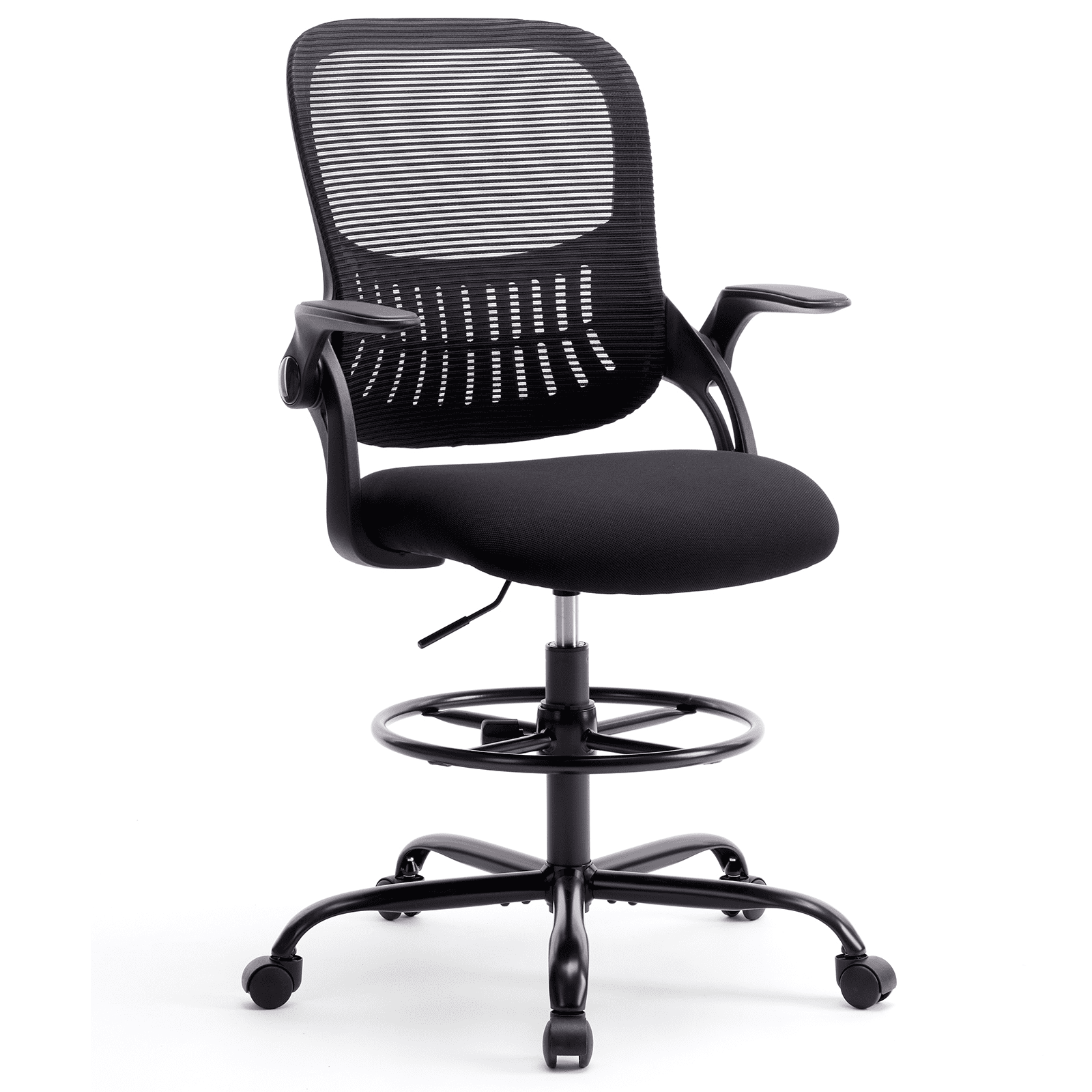 Howcool Drafting Chair Tall Office Chair with Adjustable Foot Ring, Height Adjustable Swivel Rolling Counter Height Chair for Standing Desk Home Office