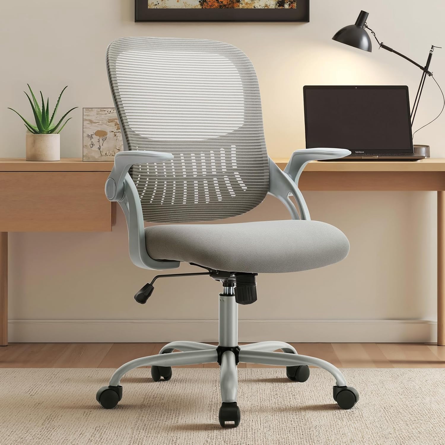 Howcool Drafting Chair Tall Office Chair, Height Adjustable Swivel Rolling Counter Height Chair for Standing Desk Home Office