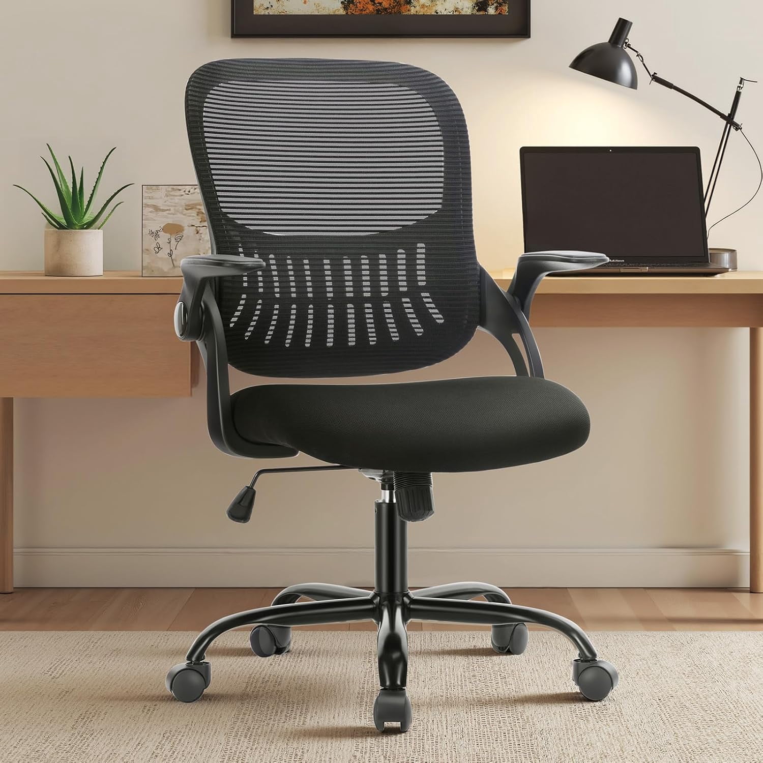 Howcool Drafting Chair Tall Office Chair, Height Adjustable Swivel Rolling Counter Height Chair for Standing Desk Home Office