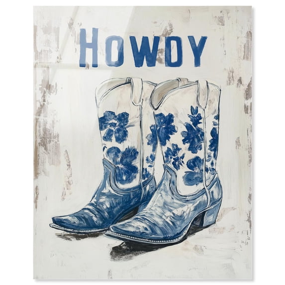Howdy Boots Acrylic Print Fashion Art by Art Remedy, Ready to Hang, 16 x 20