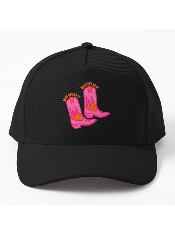 Howdy Boots Baseball Cap, Western Country Footwear Graphic Design, Classic Everyday Hat
