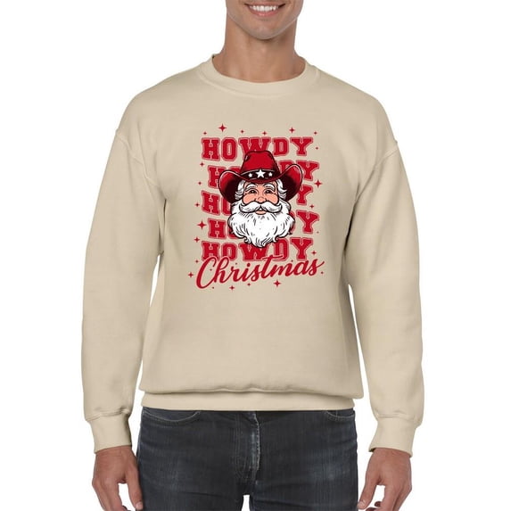 Howdy Christmas Santa Western Men's Sweatshirt