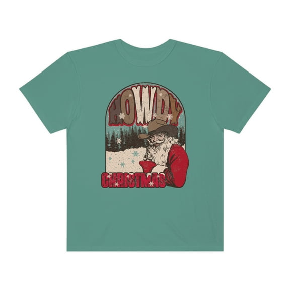 Howdy Christmas Shirt Western Cowboy Santa Claus Shirt