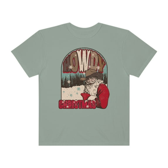 Howdy Christmas Shirt Western Cowboy Santa Claus Shirt