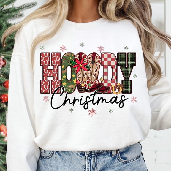 Howdy Christmas Sweatshirt, Western Christmas Sweatshirt, Cowboy Christmas Shirt Sweatshirt