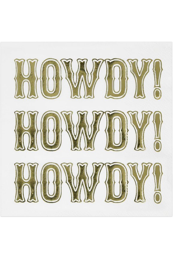 Howdy Napkins 100 Pack Disposable Paper