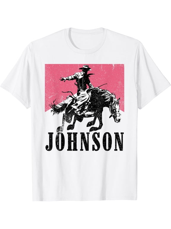 Howdy Cojo Johnson Western Style Team Johnson Family Reunion T-Shirt, Vintage Birthday Gift