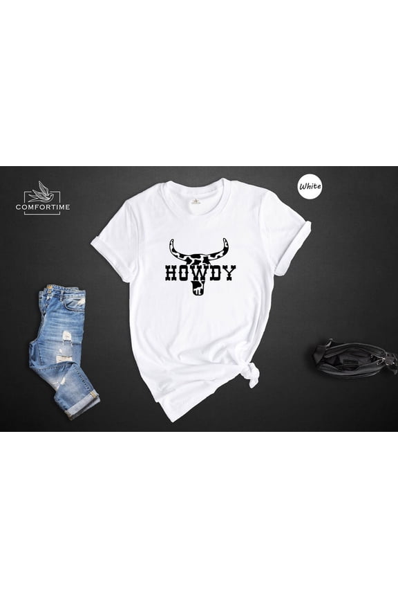 Howdy Country Music Cowgirl Western Southern Style T-Shirt - All Size S-5XL