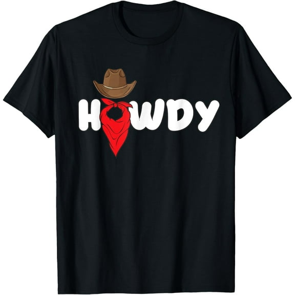 Howdy Country Western Wear Rodeo Cowgirl Southern Cowboy T-Shirt