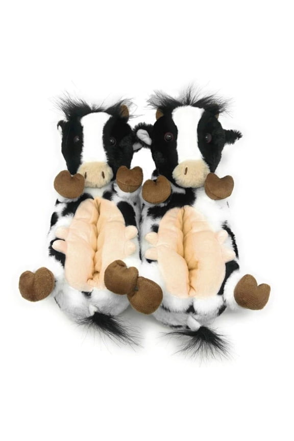 Howdy Cow - Kids' Cute Plush Animal Slippers