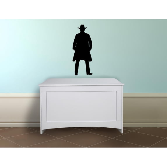 Howdy Cowboy Cool Cowboy Life Silhouette Standing Silhouette Tough Ride Vinyl Wall Art Sticker Wall Decal Home Kids Room Study Room Boys Room Wall Décoration Design Wall Décor Decal Size (40x24 inch)