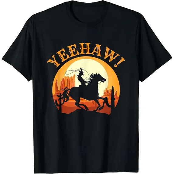 Howdy Cowboy Rodeo Riding Lover Saying Yeehaw! Gift T-Shirt
