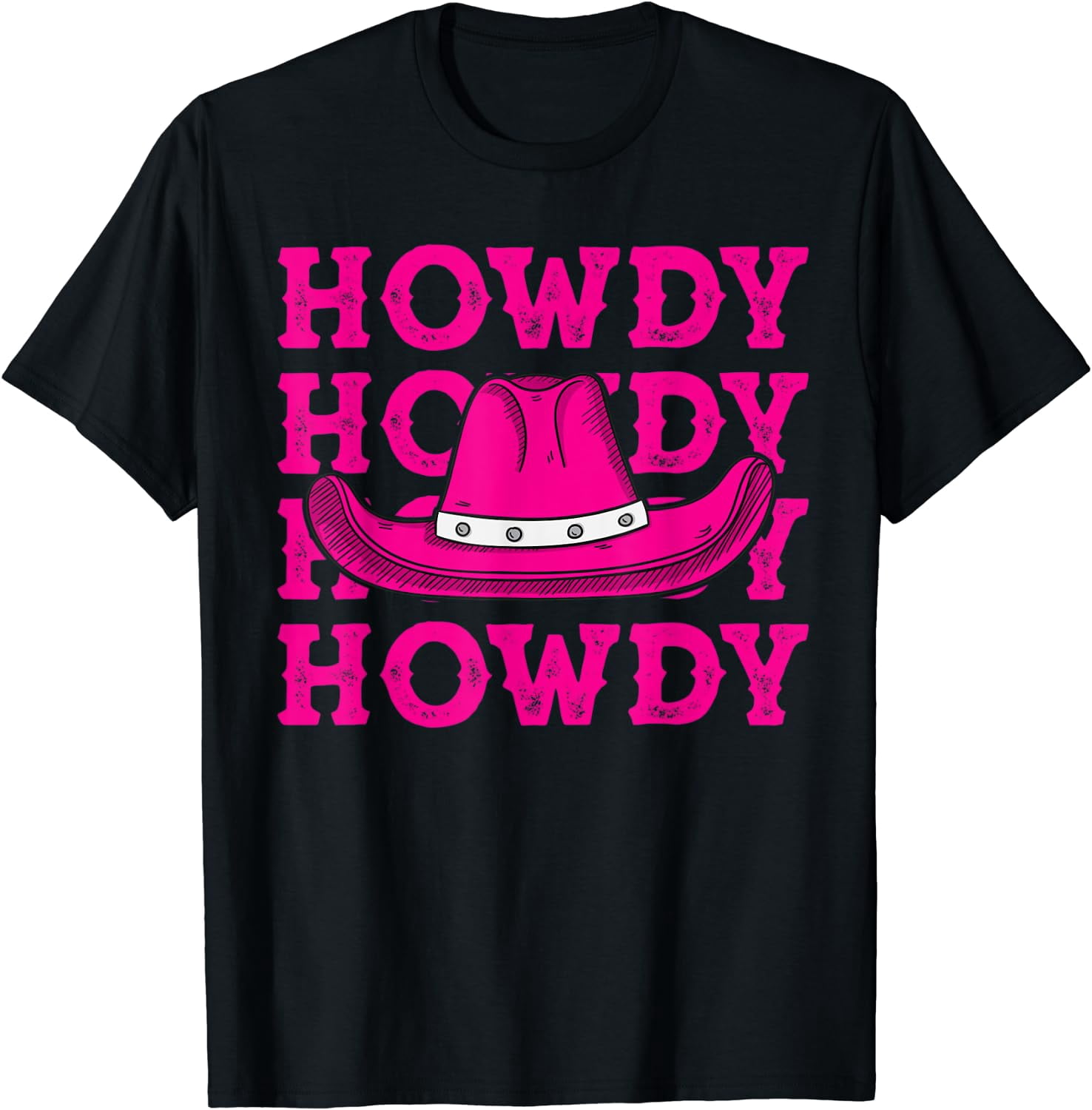 Howdy Pink Bedazzeled Cowboy Hat main image 1