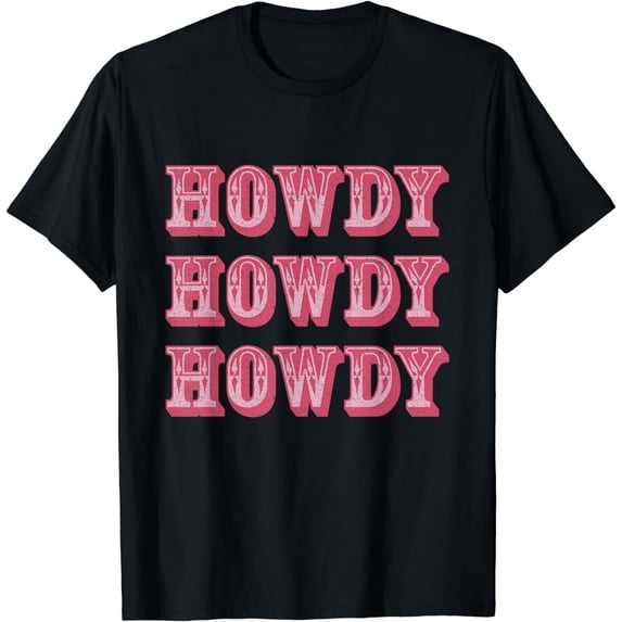 Howdy Cowgirl Retro Vintage Country Western Yeehaw Cowgirl T-Shirt