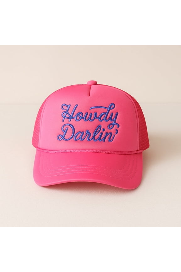Howdy Darlin' Hot Pink Trucker Hat