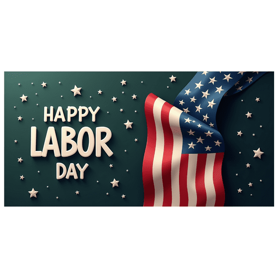 American Flag Pattern Labor Day Banner Festive Decoration Stars Stripes Design Holiday Event Background for Celebration Patriotic Decor Outdoor Party