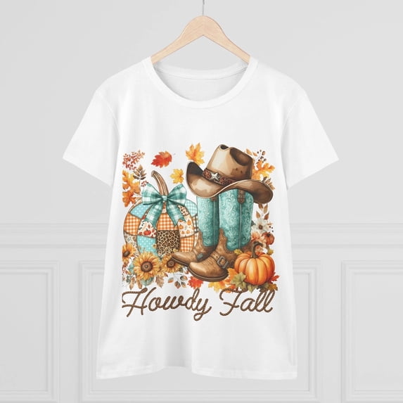 Howdy Fall Autumn T-Shirt – Seasonal Western Style Tee – Casual Cotton Fall Outfit