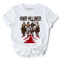 thumbnail image 1 of Howdy Halloween Cowboy Men T-Shirt, Sheriff Western Riders Spooky Tee, 1 of 8