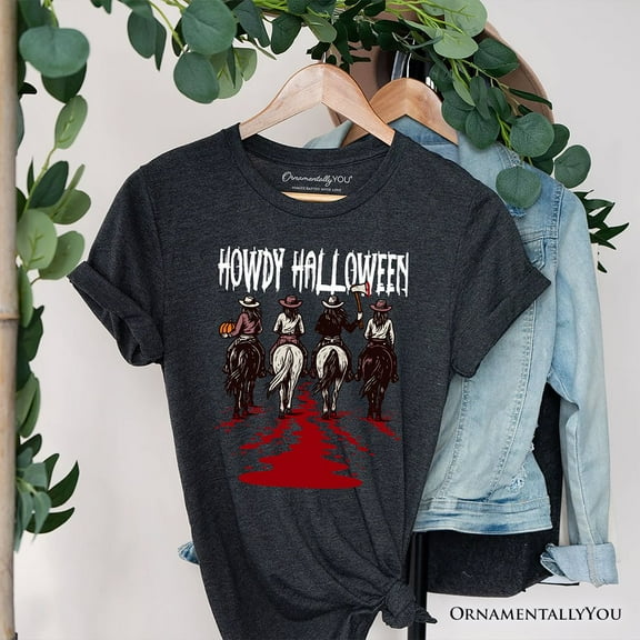 Howdy Halloween Cowgirl Women T-Shirt, Empowered Western Spooky Tee