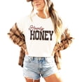 thumbnail image 1 of Howdy Honey Shirt for Women Country Western Cowgirl Rodeo Concert Nashville Graphic Tee Ivory Shirt Adult Small, 1 of 7