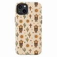 thumbnail image 1 of Howdy Jesus! Cute Cowboy & Cactus iPhone Case – Protective Dual Layer Touch Case for iPhone 11 12 13 14 15 16 Pro Max, 1 of 6