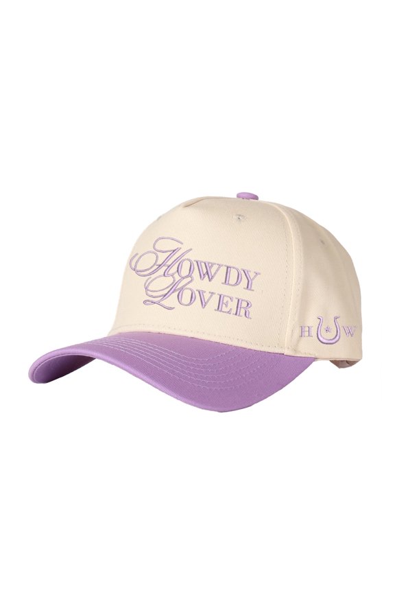 Howdy Lover Letter Embroidered Color Block Trucker Hat Unisex Adjustable Cotton Breathable Fashion Cap for Travel Daily Wear