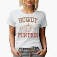 thumbnail image 1 of Howdy Pumpkin, Texas State or Texan Autumn or Fall Merch Gift, White T-Shirt, Small, 1 of 5