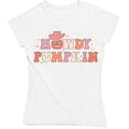 thumbnail image 1 of Howdy Pumpkin with Cowboy Hat Sparkles Cute Fall Autumn T-Shirt, 1 of 2