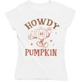 thumbnail image 1 of Howdy Pumpkin with Cute Face Retro Fall Autumn T-Shirt, 1 of 2