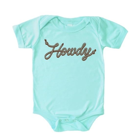 Howdy Rope Script Baby Bodysuit for Girls and Boys Trendy Vintage Country Western Outfit Chill Bodysuit 12 Months