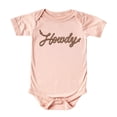 thumbnail image 1 of Howdy Rope Script Baby Bodysuit for Girls and Boys Trendy Vintage Country Western Outfit Peach Bodysuit Newborn, 1 of 3